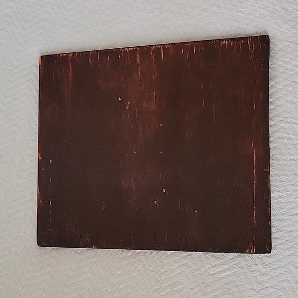 Vintage Hammered Copper Horse on Wood - Picture 4 of 5